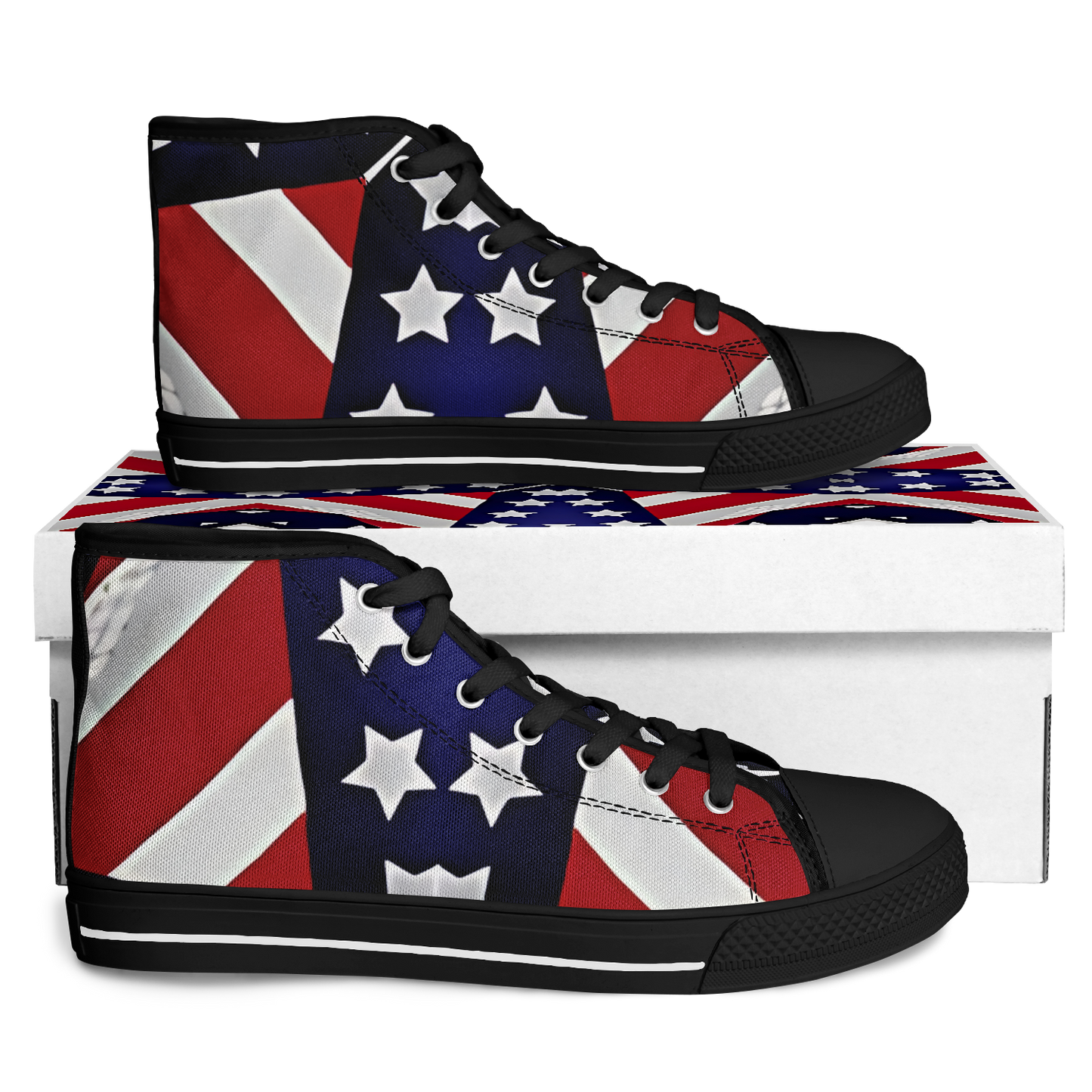 Men's Patriotic Star Flag Urban Peak High Top Shoes