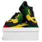 Men's Red Yellow Green and Black Stars Pattern All Over Print Urban Peak High Top Shoes