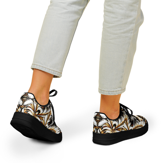 Women's Golden Baroque All-Over Print Core Low Shoes