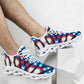 Men's Red White Blue Geometric Pattern All-Over Print All Over Print Twisted Sole Sneakers
