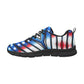 Women's Red White Blue Geometric Pattern All-Over Print Breathable Running Shoes