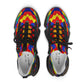 Women's Bold Rainbow Kente-Inspired Geometric Pattern All Over Print Mesh Sneakers