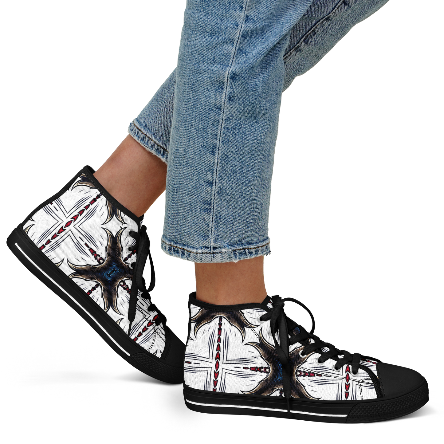 Women's Abstract Symmetry Pattern Urban Peak High Top Shoes