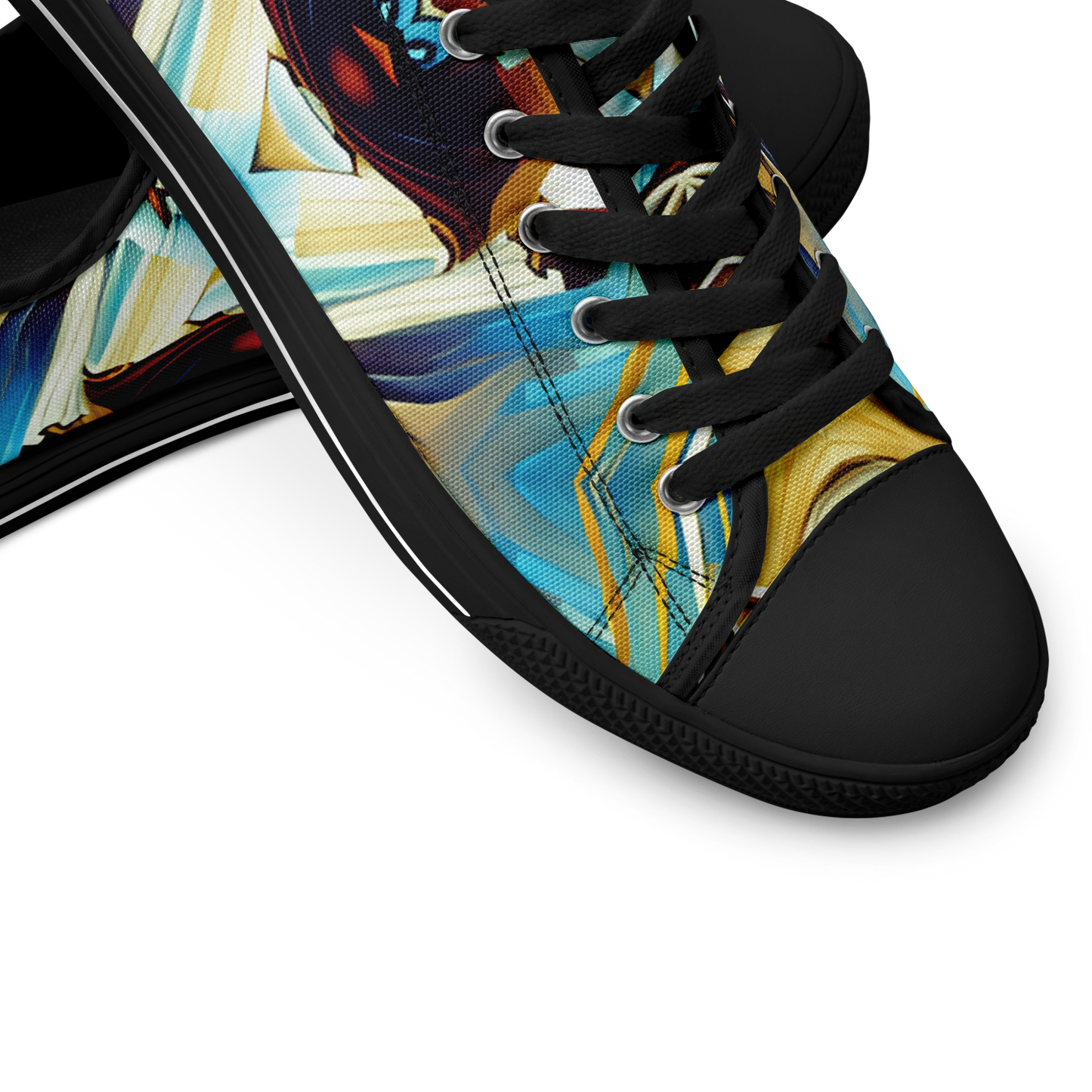 Women's Abstract Teal & Gold Pattern All Over Print Urban Peak Low Shoes