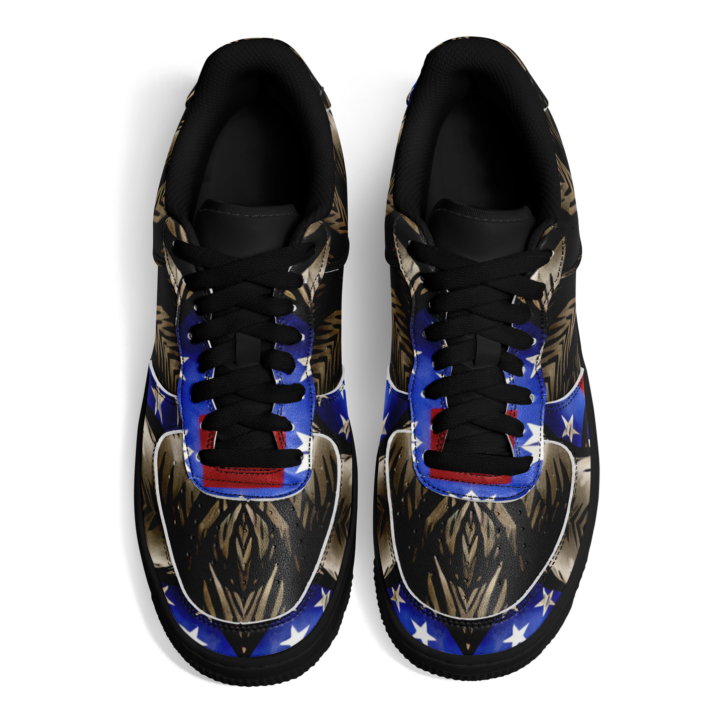 Women's Patriotic Kaleidoscope Pattern All-Over Print Core Low Shoes