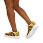 Women's Vibrant Red Yellow & Green African Kente Geometric Pattern All-Over Print Core Low Shoes