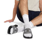 Men's  Black Chain Link Slide for Casual, Beach & Pool Removable-Strap Sandals