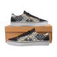 Men's Neutral Geometric Floral Pattern All Over print Low Top Skateboarding Shoes