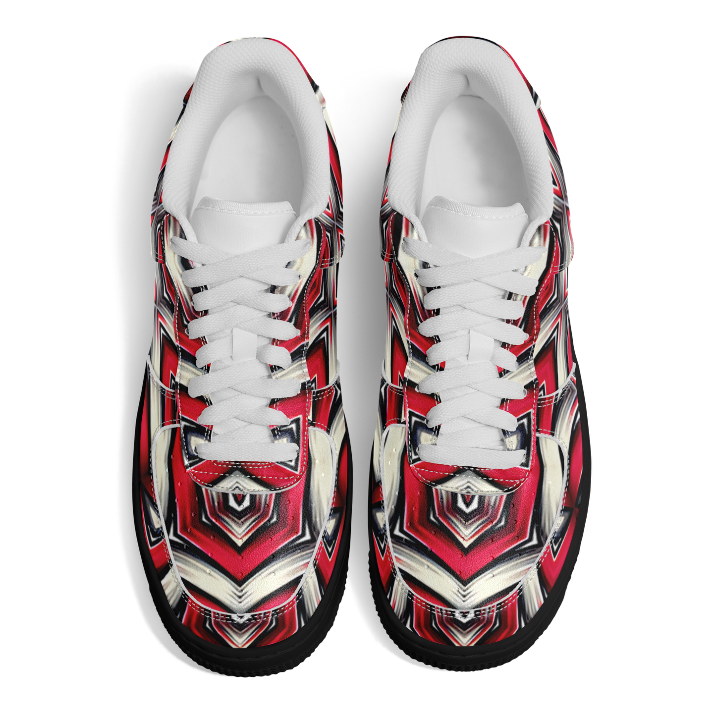 Men's Red Geometric Kaleidoscope Core Low Shoes