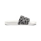 Men's White Chain Link Slide for Casual, Beach & Pool Removable-Strap Sandals