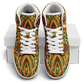 Men's Bold African Kente Inspired Pattern All-Over Print Motion High Top Shoes