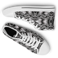 Men’s Black Intricate Silver Chain Tattoo Pattern High Urban Peak High Top Shoes