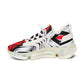 Women's Red Black & White  Geometric  Pattern All Over Print Mesh Workout Sneakers
