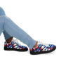 Men's Red White Blue Geometric Pattern All-Over Print Core Low Shoes