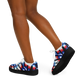 Women's Red White Blue Geometric Pattern All-Over Print Core Low Shoes