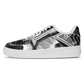 Men' Monochrome Gothic Kaleidoscope Pattern All Over Print Core Low Shoes