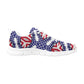 Women's Patriotic Stars & Stripes All Over Print Breathable Running Shoes