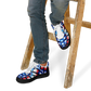 Men's Red White Blue Geometric Pattern All-Over Print Core Low Shoes