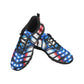Women's Red White Blue Geometric Pattern All-Over Print Breathable Running Shoes