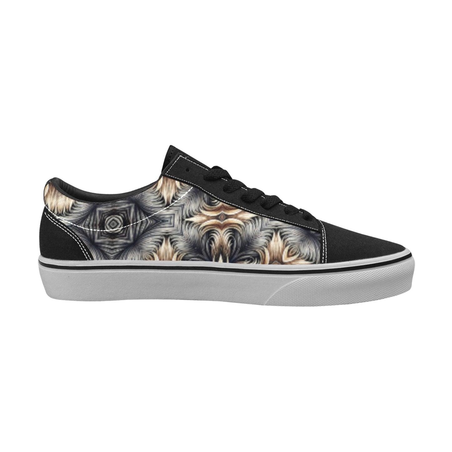 Men's Neutral Geometric Floral Pattern All Over print Low Top Skateboarding Shoes