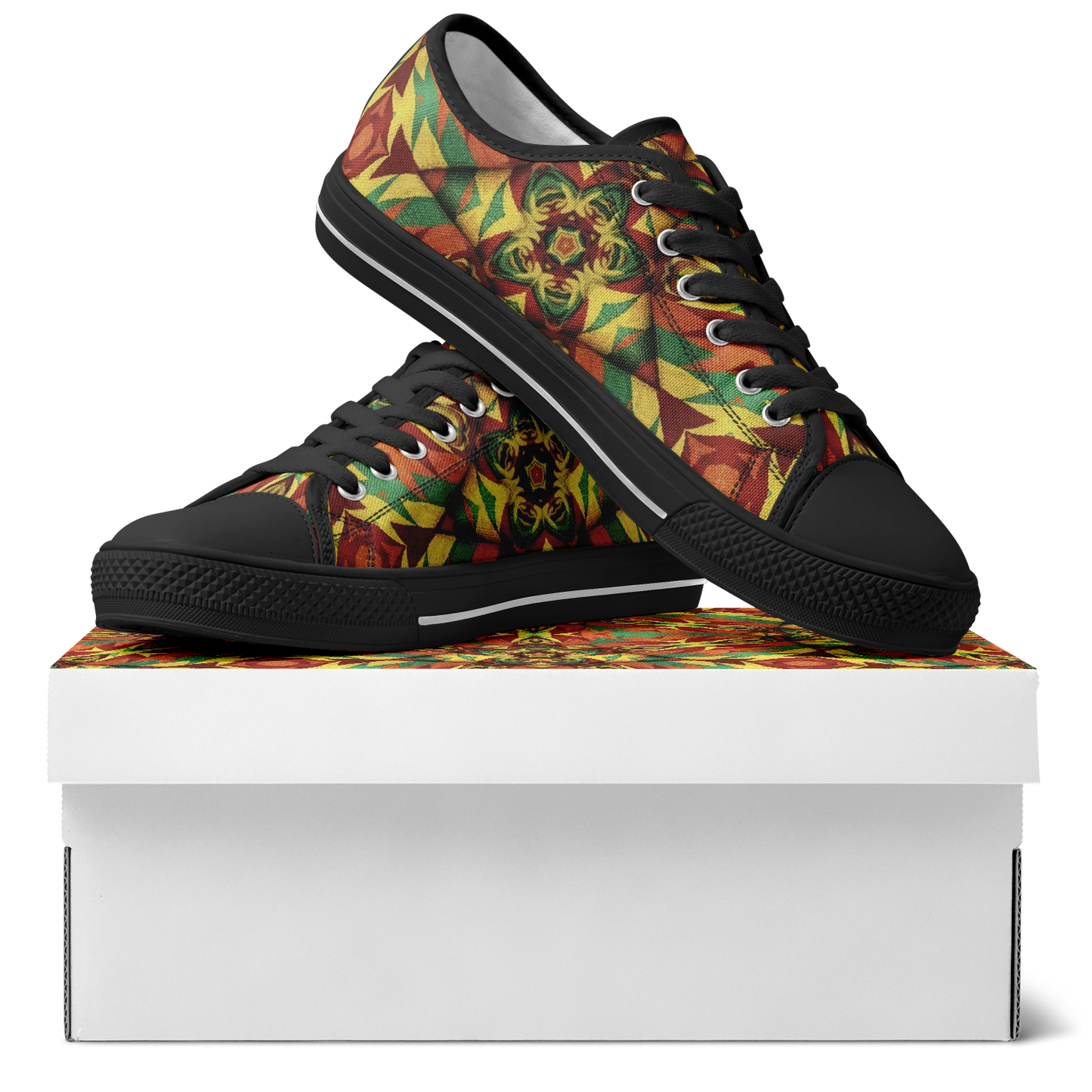 Women's Bold Tribal Kaleidoscope Pattern All Over Print All Over Print Urban Peak Low Shoes
