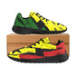 Men's Ghana Flag & Black Star Pattern All-Over Print Athletic Shoes