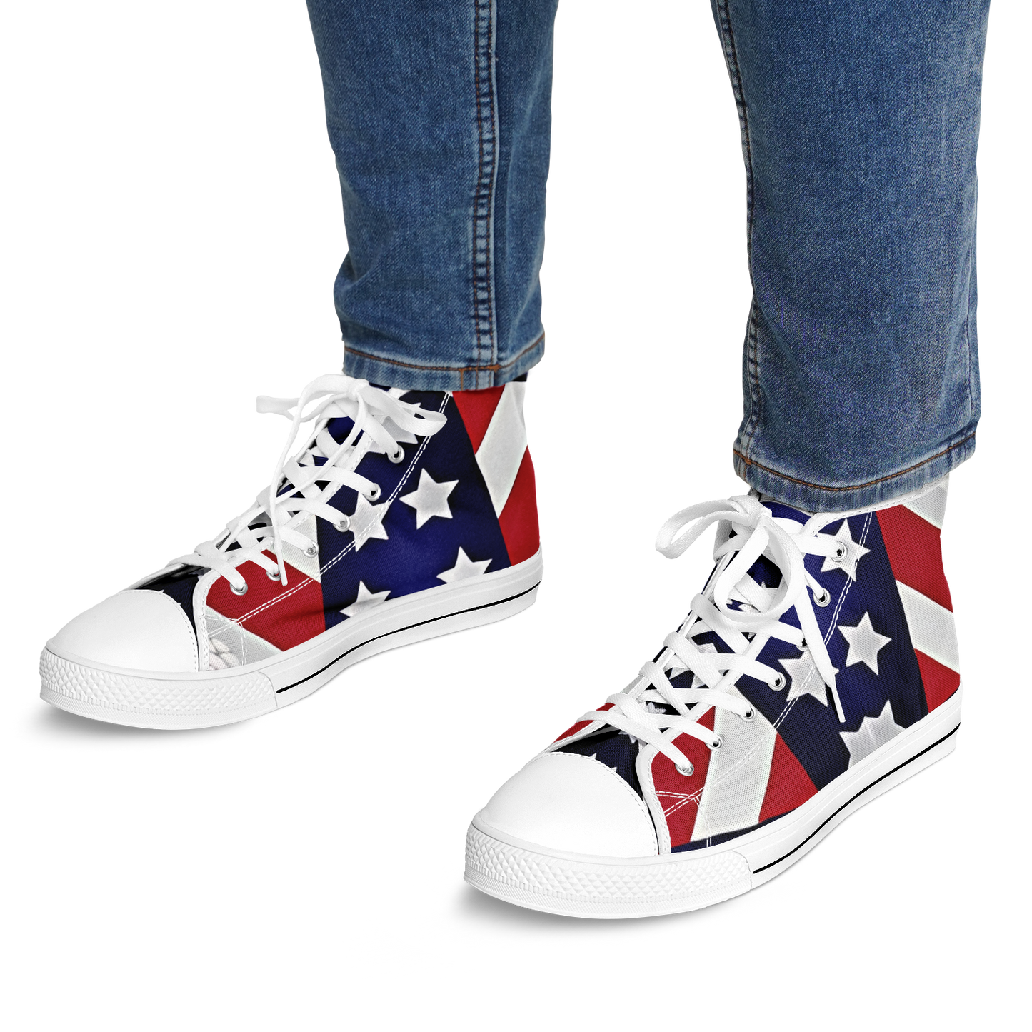 Men's Patriotic Star Flag Urban Peak High Top Shoes