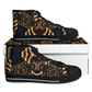 Men's Geometric Gold & Black Pattern Urban Peak High Top Shoes