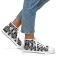 Women’s Black Intricate Silver Chain Tattoo Pattern High Urban Peak High Top Shoes
