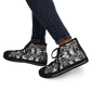 Women’s Black Intricate Silver Chain Tattoo Pattern High Urban Peak High Top Shoes
