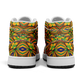 Men's Bold African Kente Inspired Pattern All-Over Print Motion High Top Shoes
