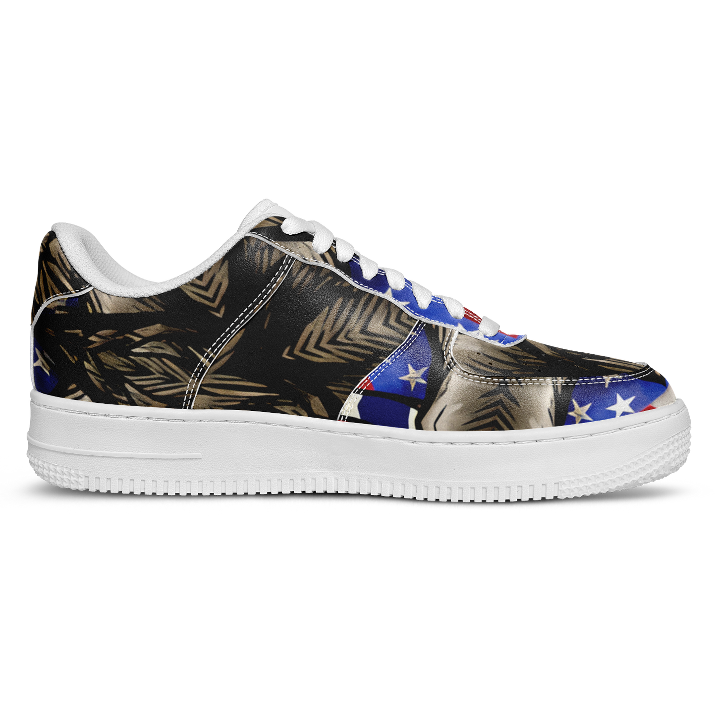 Men's Patriotic Kaleidoscope Pattern All-Over Print Core Low Shoes