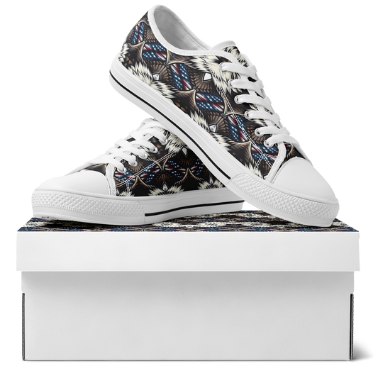 Men's Bold Geometric Pattern All-Over Print Urban Peak Low Shoes