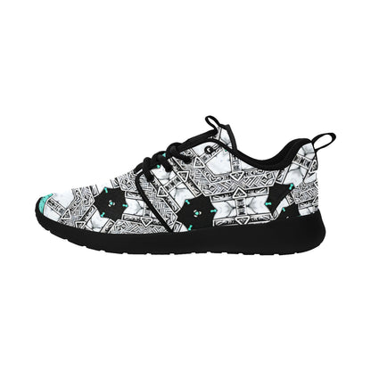 Men's Kaleidoscope Geometric Pattern All Over Print Pull Loop Sneakers