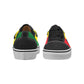 Women's Red Yellow Green and Black Stars Low Top Skateboarding Shoes