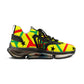 Men's Red Yellow Green Black Stars Athletic Mesh Sneakers