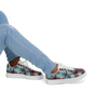 Men's Red & Teal Aztec Geo Pattern All-Over Print Core Low Shoes