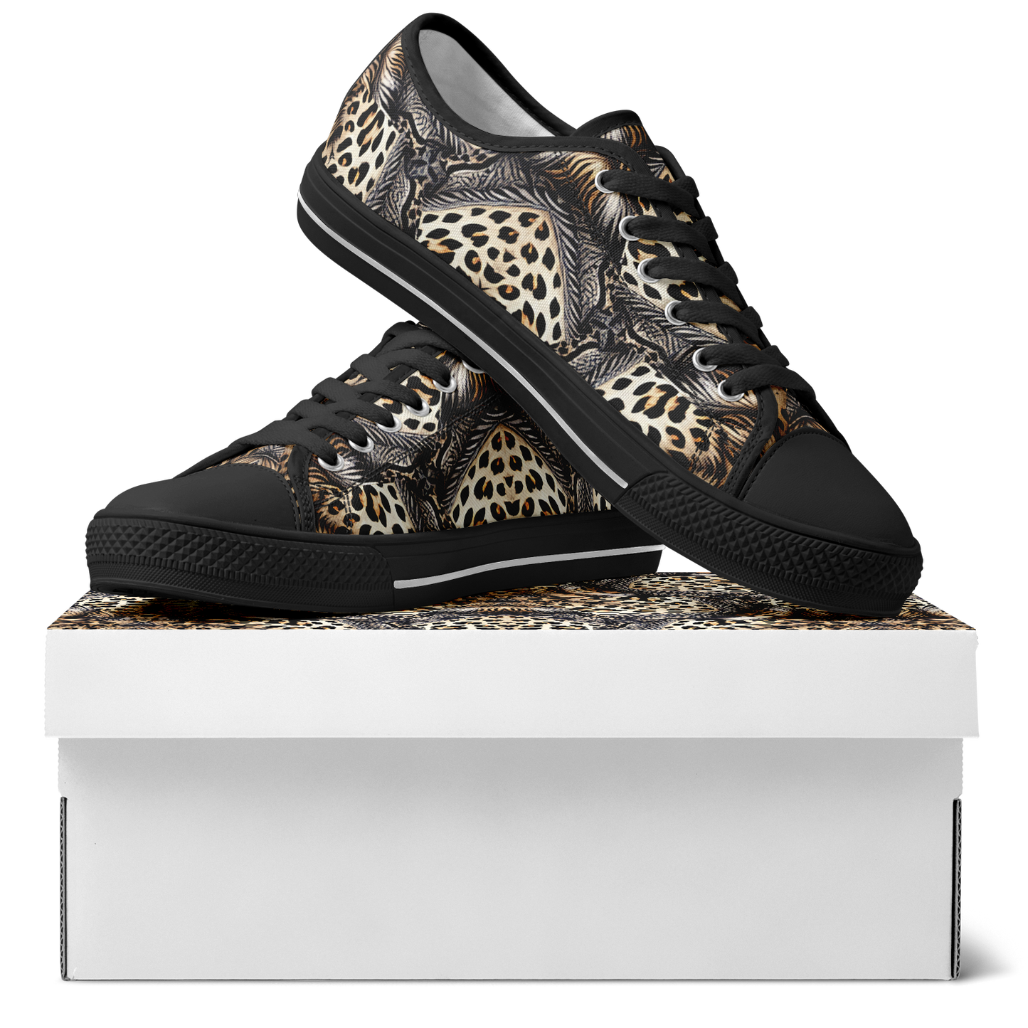 Women's Kaleidoscope Leopard Pattern All-Over Print Urban Peak Low Shoes