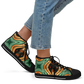 Women's Green & Gold Psychedelic Floral Pattern All-Over Print Urban Peak High Top Shoes