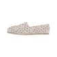 Women's Beige Floral Mandala Pattern Classic Canvas Slip-On