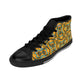 Men's Golden Kaleidoscope Pattern High Top Sneakers