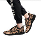 Men's Brown Geometric Pattern All-Over Print Men's Pull Loop Sneakers (Model 02001)