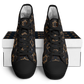 Women's Geometric Floral Pattern in Black & Brown Urban Peak High Top Shoes