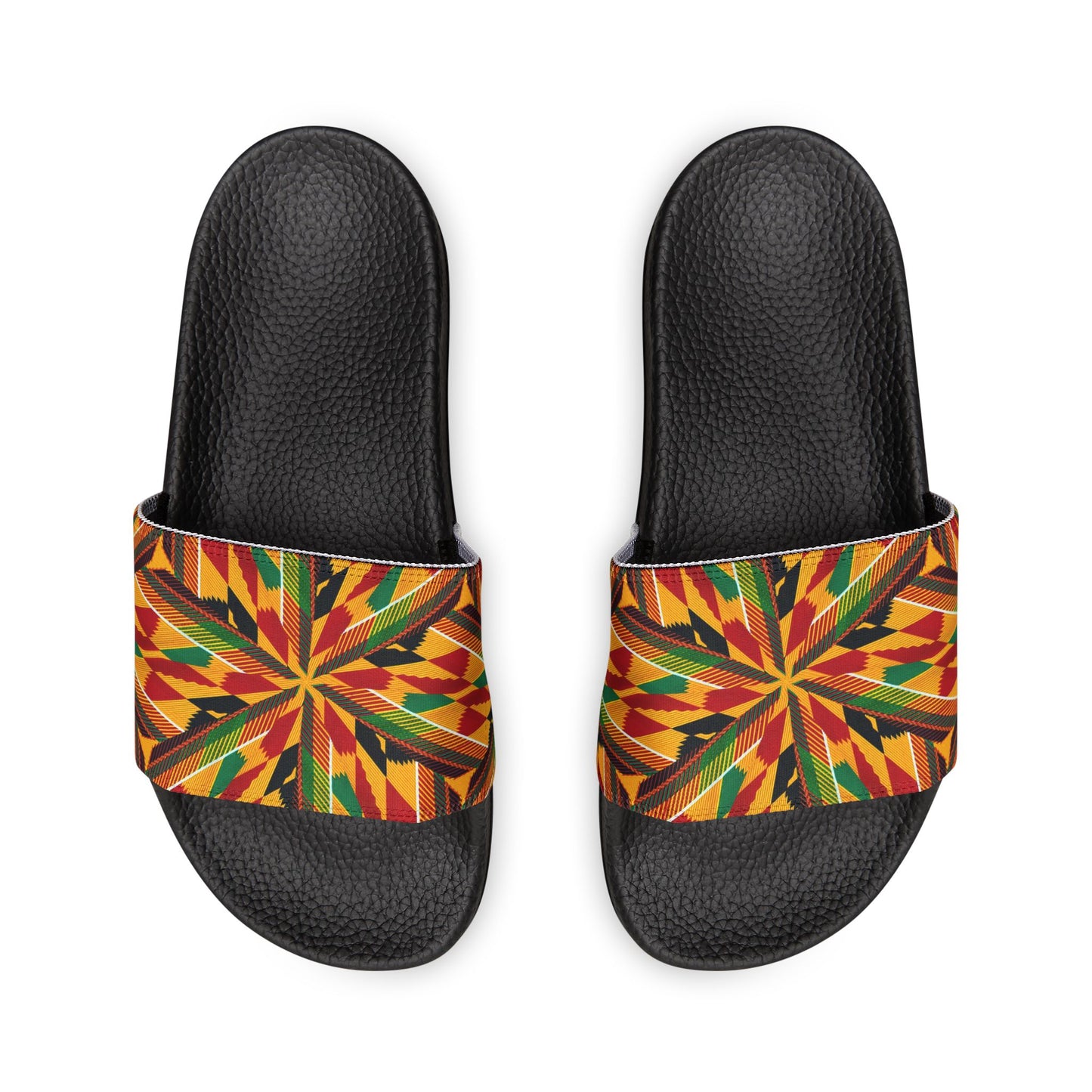 Women's Kente Pattern Removable Strap Casual Beach Slides