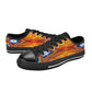 Women' Abstract Flame Kaleidoscope Pattern All Over Print Low Top Canvas Shoes