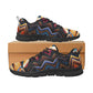 Men's Bold Geometric Pattern All-Over Print  Breathable Running Shoes
