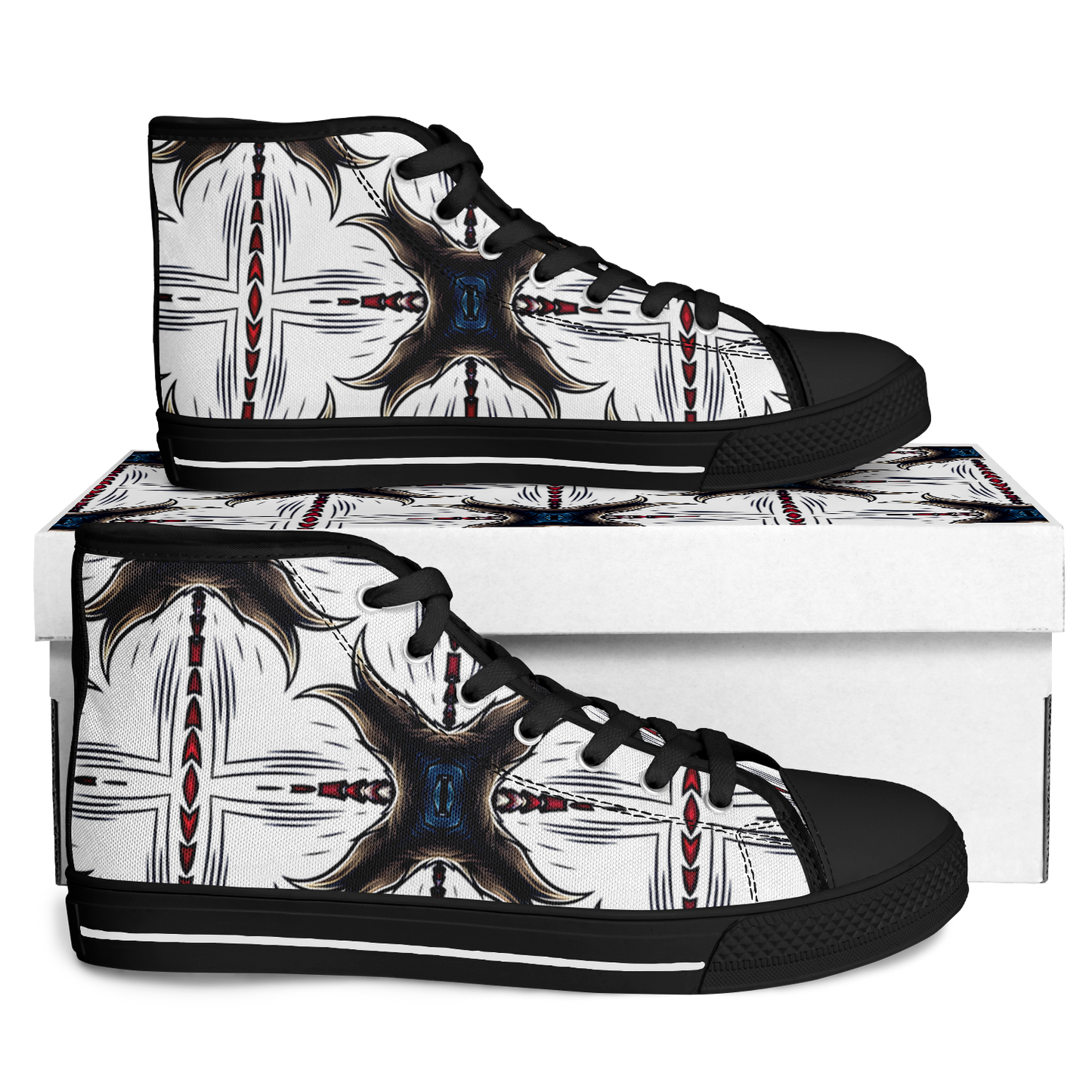 Women's Abstract Symmetry Pattern Urban Peak High Top Shoes