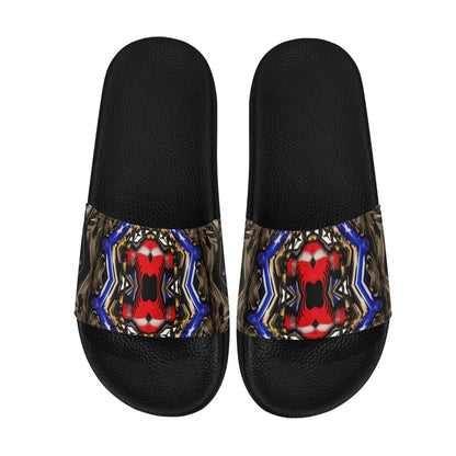 Men's Patriotic Kaleidoscope Pattern All-Over Print Slide Sandals