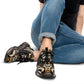 Men's Luxe Leopard Scroll Pattern All Over Print Mesh Sneakers