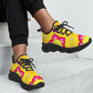 Women Bright Floral Pattern All Over Print Twisted Sole Sneakers